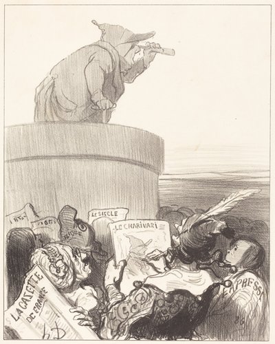 Le Constitutionnel tarkastelee poliittista näköpiiriä tekijältä Honoré Daumier