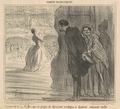 Laulajan äiti tekijältä Honoré Daumier