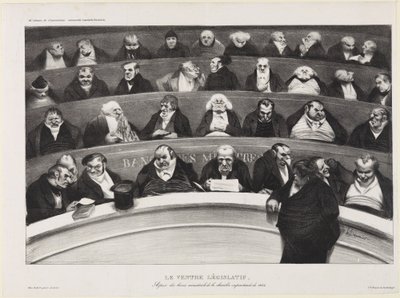 Lainsäädännöllinen vatsa tekijältä Honoré Daumier
