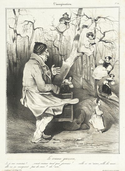 Vanha poikamies tekijältä Honoré Daumier