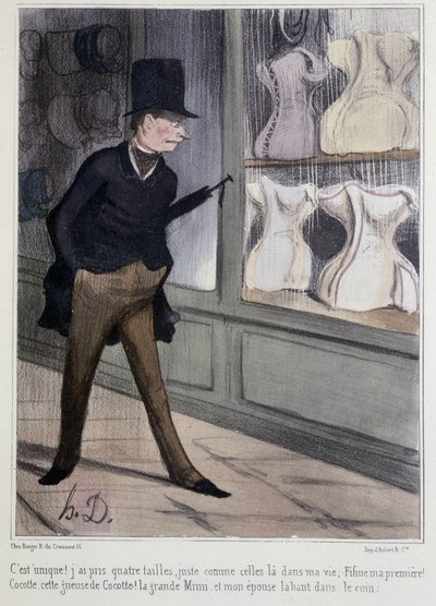 Les corsets - Daumier tekijältä Honoré Daumier