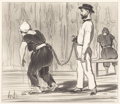 Madame Rabourdeaulla on ensimmäinen oppitunti tekijältä Honoré Daumier