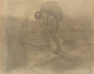 Säkkiä kantava mies tekijältä Honoré Daumier
