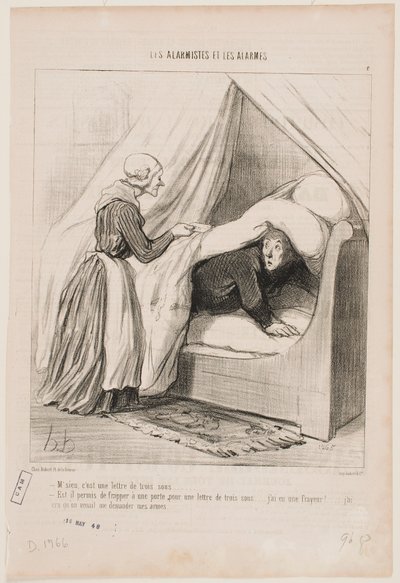 Herra, se on kolmen centimen kirje... tekijältä Honoré Daumier