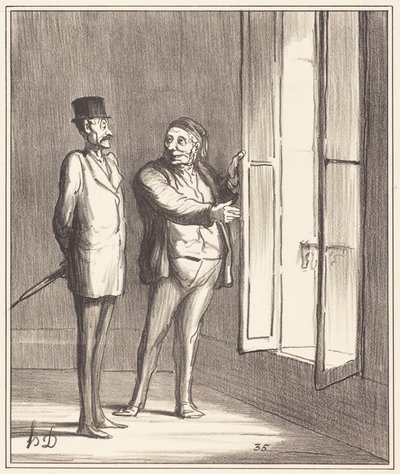 Herra viihtyy täällä erittäin hyvin... tekijältä Honoré Daumier