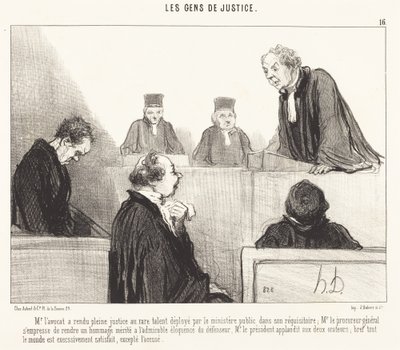 Herra Lakimies on tehnyt täyden oikeuden... tekijältä Honoré Daumier