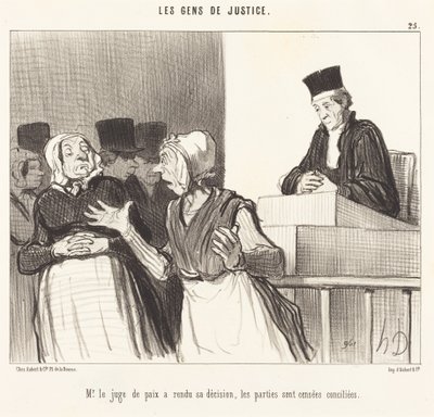 Herra rauhantuomari on tehnyt päätöksensä... tekijältä Honoré Daumier