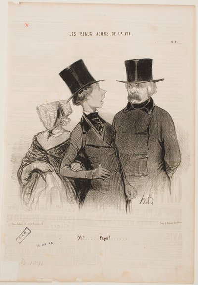Hups... Isä! ... tekijältä Honoré Daumier
