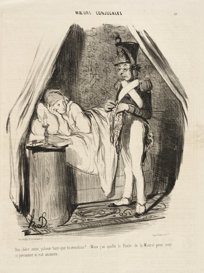 Kyllä, rakas ystävä, mustasukkainen niin paljon kuin haluat!... tekijältä Honoré Daumier