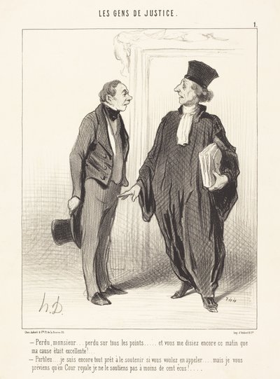 Hävitty, hyvä herra ... hävitty kaikilla rintamilla ... tekijältä Honoré Daumier