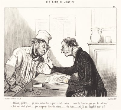 Pyydän... se on hyvä temppu pelata... tekijältä Honoré Daumier