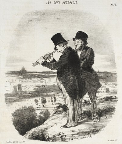 Onpa siinä kaunis näköala, todellakin kaunis näköala! tekijältä Honoré Daumier