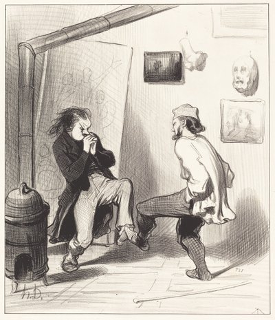 Kun poltimme hänen viimeisen telineensä! tekijältä Honoré Daumier