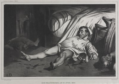 Rue Transnonain, 15. huhtikuuta 1834 tekijältä Honoré Daumier