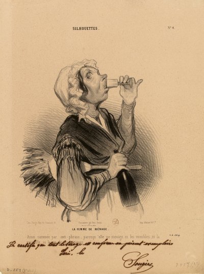 Siluetteja nro 4: Siivooja. - Näin nimetty vastakkaismerkityksisesti... tekijältä Honoré Daumier