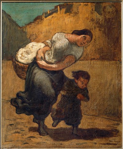 Taakka ... (öljy kankaalle) tekijältä Honoré Daumier