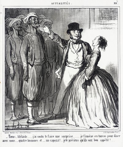 Katso, Adélaïde... halusin yllättää sinut... tekijältä Honoré Daumier