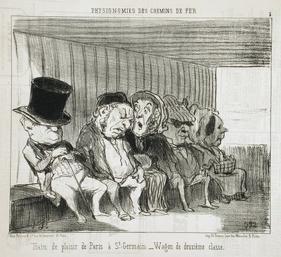 Huvijuna Pariisista St-Germainiin... tekijältä Honoré Daumier