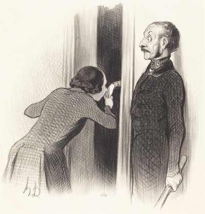 Erittäin onnellinen rakastaja tekijältä Honoré Daumier