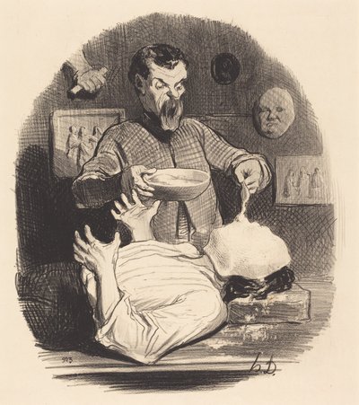 Herrasmies, joka haluaa tarjota itselleen tyydytyksen... tekijältä Honoré Daumier
