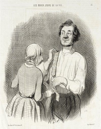 Juhlapäivä ja olkaimet. tekijältä Honoré Daumier
