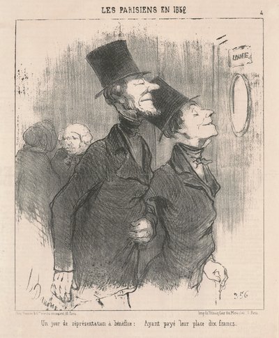Hyväntekeväisyysnäytöksen päivänä tekijältä Honoré Daumier