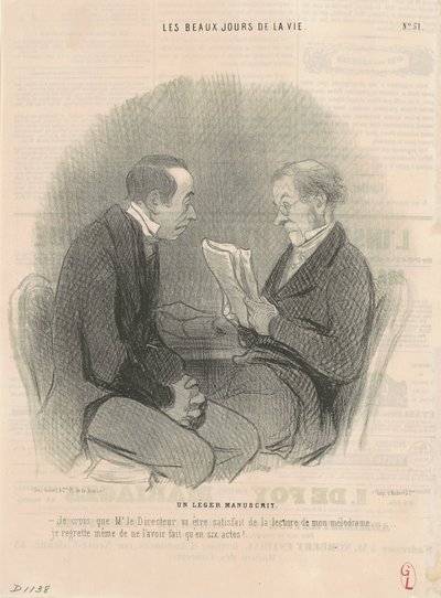 Kevyt käsikirjoitus tekijältä Honoré Daumier