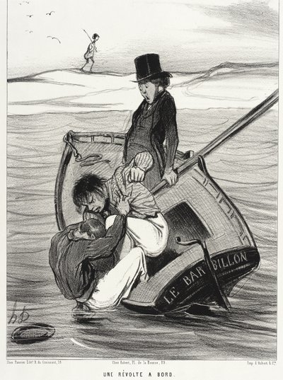 Kapina laivalla tekijältä Honoré Daumier