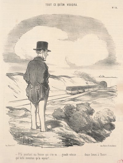 Mutta tässä on vaimoni, joka lähtee... tekijältä Honoré Daumier