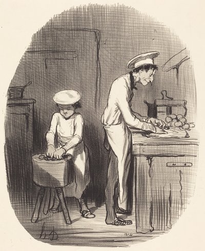 Kuulehan, poika, olet väärässä... tekijältä Honoré Daumier