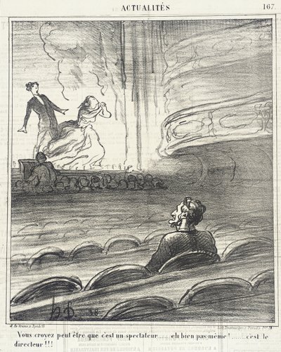 Te uskotte... että hän on katsoja... tekijältä Honoré Daumier