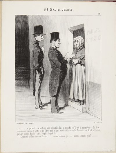 ...ja puhuessaan hänelle näin vaununovella lausui... tekijältä Honoré Daumier