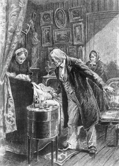 Alcide Theophile Robaudin (aktiivinen 1874-1884) kuvitus serkku Ponsille, Honore de Balzacin (1799-1850) romaani moniosaisesta kokoelmasta Human Comedy, julkaistu vuonna 1900, Pariisi tekijältä Honore de Balzac