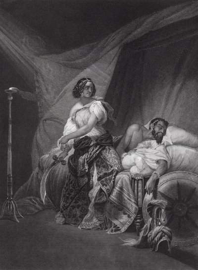 Judith ja Holofernes, Judith, 13. luku, 4. ja 7. luku (kaiverrus). tekijältä Horace (after) Vernet