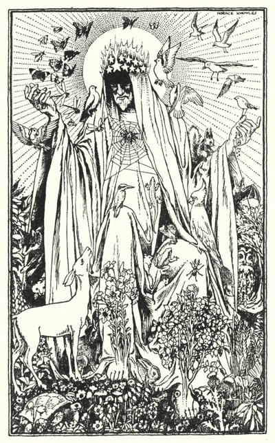 Punarinta (litografia) tekijältä Horace J. Knowles