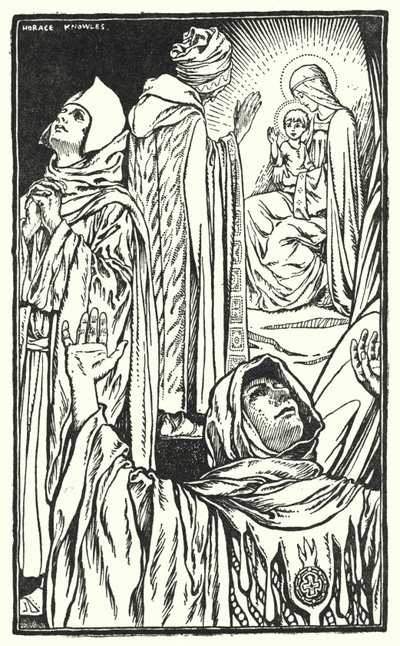 Viisaiden miesten kaivo (litografia) tekijältä Horace J. Knowles