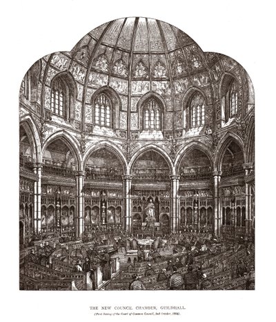 The New Council Chamber Guildhall, 1884, 1886 tekijältä Horace Jones