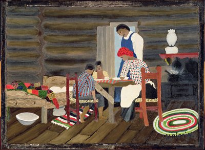Kiitos, n. 1942 (öljy paneelille) tekijältä Horace Pippin