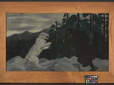 Sininen tiikeri (öljy kankaalle) tekijältä Horace Pippin