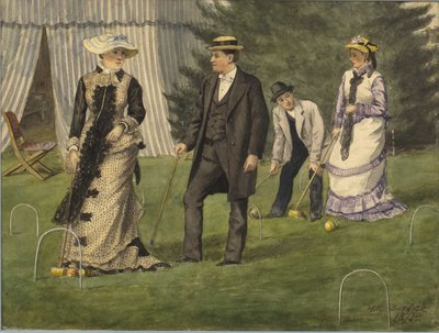 Krokettipeli, 1875. tekijältä Horace Robbin Burdick