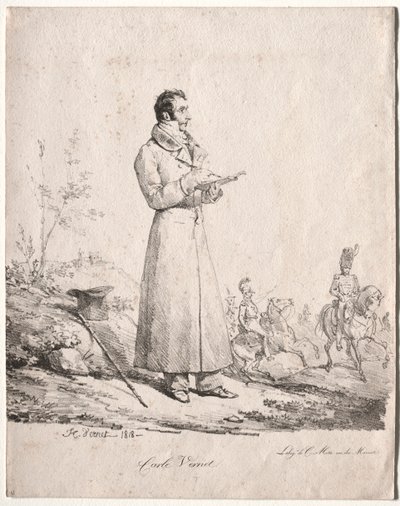 Antoine Charles Horace Vernet, nimeltään Carle. tekijältä Emile Jean Horace Vernet
