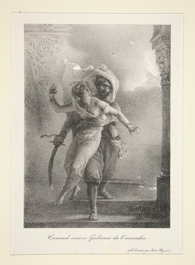 Conrad pelastaa Gulnaren l tekijältä Emile Jean Horace Vernet