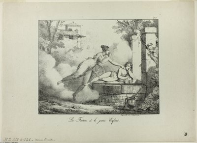 Onni ja nuori lapsi tekijältä Emile Jean Horace Vernet