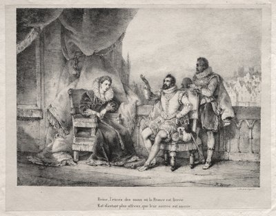 Marie de Medici ja ranskalainen Henrik IV tekijältä Horace Vernet