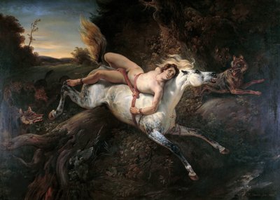 Mazeppa ja sudet, 1826. tekijältä Emile Jean Horace Vernet