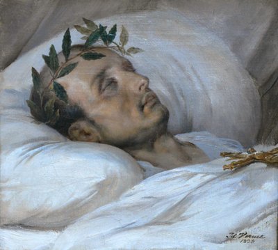 Napoleon kuolinvuoteellaan, 5.5.1821,1821. tekijältä Emile Jean Horace Vernet