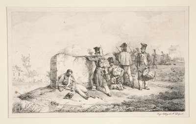 Sotilaita yhteenotoissa tekijältä Emile Jean Horace Vernet