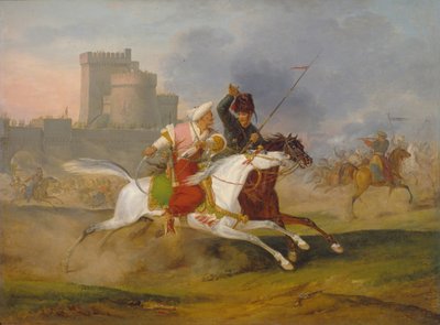 Turkki ja kasakka, 1809 tekijältä Emile Jean Horace Vernet