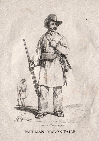 Vapaaehtoinen partisaani, 1822. tekijältä Emile Jean Horace Vernet