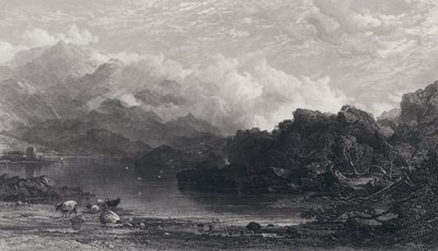Highland Loch, sumu lepää vuorilla tekijältä Horatio Macculloch